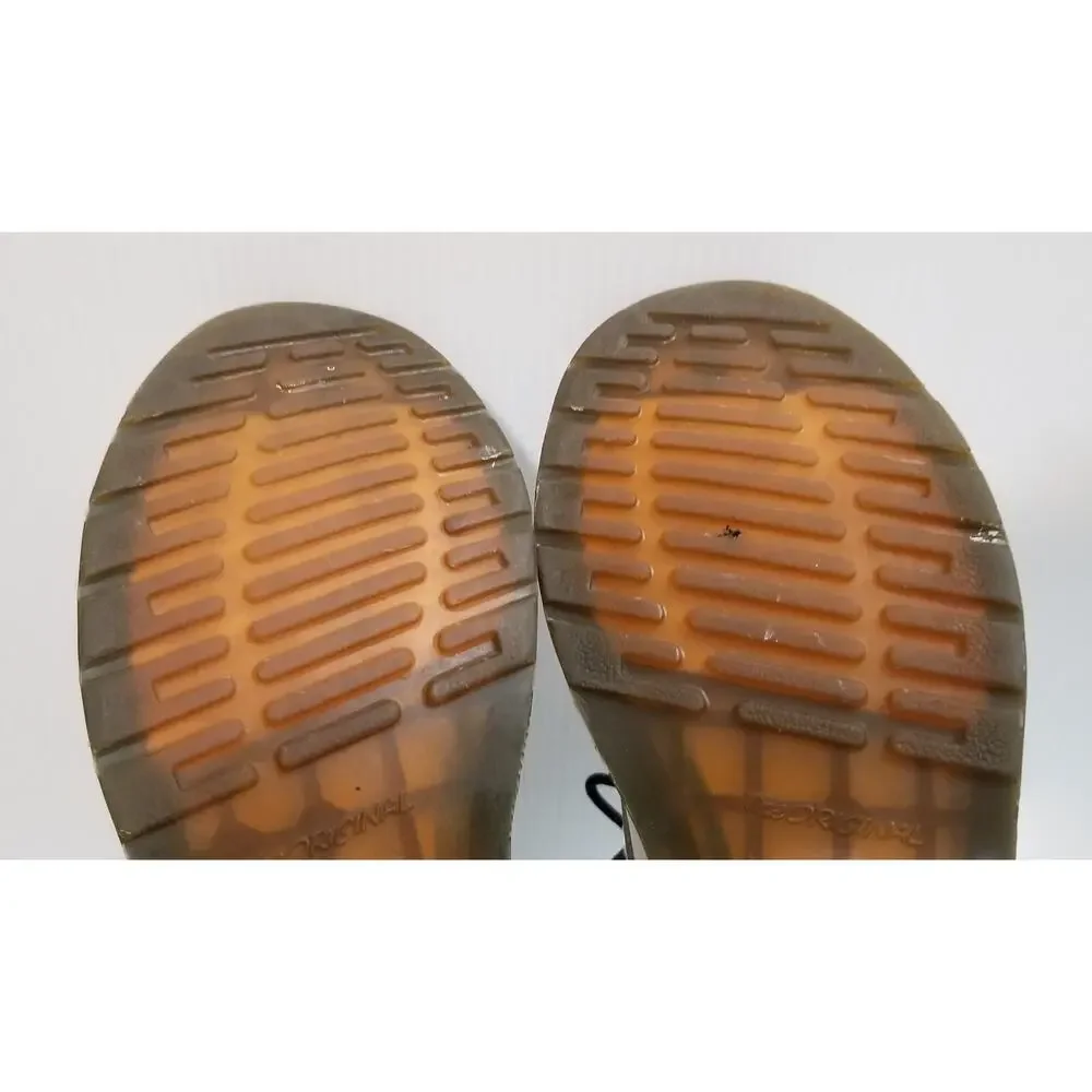 Dr Martens Leather Combat Boot White Women Sz 8 Doc AirWair 11821 Oil Resistant - Picture 11 of 15